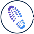 Boot foot print icon