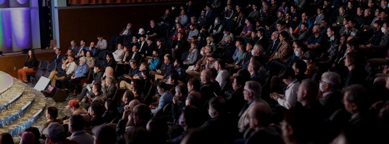 Audience gathers in auditorium for announcement of the Engineer of the Year.