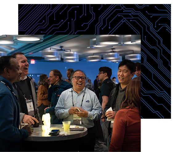 Party goers enjoy games at the DesignCon Welcome Reception.